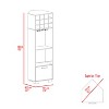 Gulches 12 Bottle Wine Rack 4.4'', Cup Rack, 2 Shelves 20''H x 16.5''H x 20.5''W, 1 Flexible Drawer 14.6''H - 4 of 4
