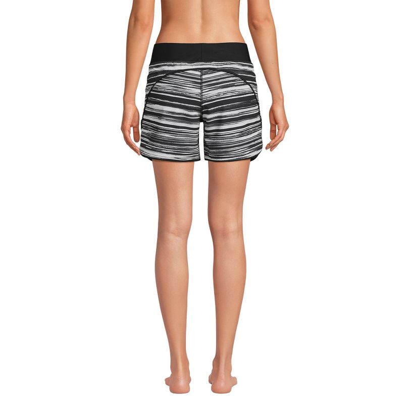 Lands' End Women's 5" Quick Dry Board Shorts Swim Cover-up Shorts, 2 of 7