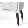 Milo Two Door Cabinet White/Copper - StyleCraft: Satin Finish, Fluted Panels, Metallic Accents - image 3 of 3