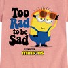 Girls' - Despicable Me Minions - Too Rad To Be Sad Fitted Short Sleeve Graphic T-Shirt - 2 of 3