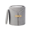 Vynxaria Maverick Contemporary Nesting Ottoman Set in Cream Faux Leather ¨C Stylish & Space-Saving - 4 of 4