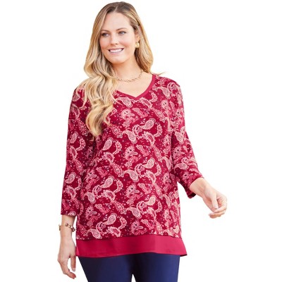 Catherines Women's Plus Size Liz&Me Duet Top