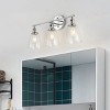 Dewdrop Modern Vanity Light 3-Light Wall Sconce Chrome Finish with Clear Glass for Bathroom Mirror Lighting - 2 of 4