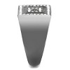 Slickblue Light Black Stainless Steel Ring with Clear Crystal, Men’s Fashion Ring, Single-Tone, Black, Size 8-13 - 2 of 4