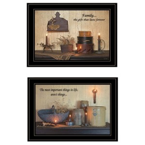 Gulches "Family Forever" 2-Piece Vignette by Susie Boyer - Ready-to-Hang Black Framed Print, High-Quality Wood for Home - 1 of 4