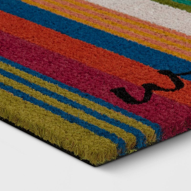 1&#39;6&#34;x2&#39;6&#34; &#39;Welcome&#39; Striped Doormat - Threshold&#8482;, 4 of 6
