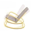2pc Patio Rocking Chair & Table Set - Yellow - Captiva Designs: Rust-Proof Steel, Water-Resistant - 3 of 4