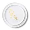 Posh Setting 140 Piece White And Gold Plastic Party Bundle - Garden Edge (20 Settings) - 3 of 4