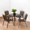 Mshliw 5-Piece Outdoor Dining Set, Plastic Chairs and Steel Table for Patio, Garden, Kitchen - 2 of 4
