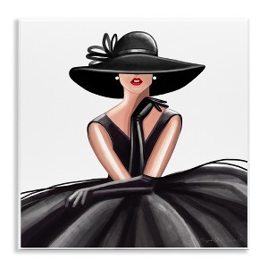 Stupell Industries High End Fashion Glam Pose Luxurious Black Dress Wall Plaque Art - 1 of 4