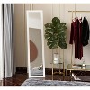 Kumasinova Versatile 61" Full Length Mirror,MDF Frame Standing Mirror&Wall-Mounted Floor Mirror,Modern Full Body Mirror for Bedroom,Living Room,White - 4 of 4