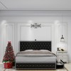 NicBex Upholstered Bed Frame with 4 Drawers,Star Galaxy Projector,Adjustable Button Tufted Headboard with USB,Music Speaker,Easy Assembly - 4 of 4