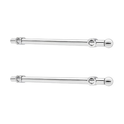 Rev-A-Shelf CVR-14-CR 14-Inch Metal Extendable Adjustable Designer Closet Hanging Valet Rod with Mounting Hardware, Chrome (2 Pack)