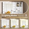 Kumasinova 35.4" Makeup Vanity Desk with Mirror,Glass Tabletop Vanity Table with 3 Lighting Modes,Dressing Table with 2 Drawers for Bedroom - 3 of 4