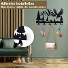 LunaLulinlk Key Holder Wall Mount, Metal Eagle Coat Rack with 10 Hooks, Mountain Theme Key Organizer Wall Decorative (Black) - 2 of 4