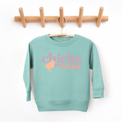 The Juniper Shop Chicks Dig Me Toddler Graphic Sweatshirt