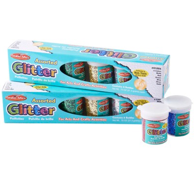 Charles Leonard Creative Arts by Charles Leonard Glitter, Assorted Colors, .75 oz. Shakers, Pack of 12 (Pack of 2)