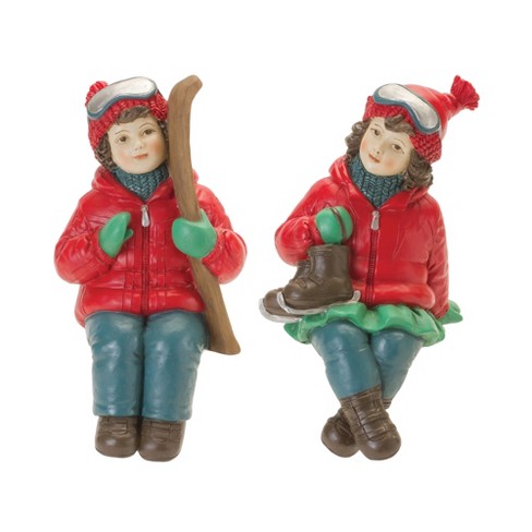 Melrose International Winter Gnome Shelf Sitter (Set of 6)