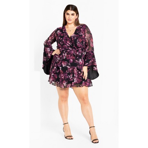 City Chic Women s Plus Size Gemma Dress Mulberry 12 Plus