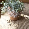 White Floral Terracotta Planter by Foreside Home & Garden - 2 of 4
