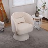 Swivel Accent Chair Armchair, Round Barrel Chair in Fabric for Living Room Bedroom - 4 of 4