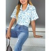 HAPPY BAY Hawaiian Shirts Womens Bohemian Blouse Short Sleeve Tropical Vacation Casual Summer Button Down Beach Party Shirts - 2 of 4