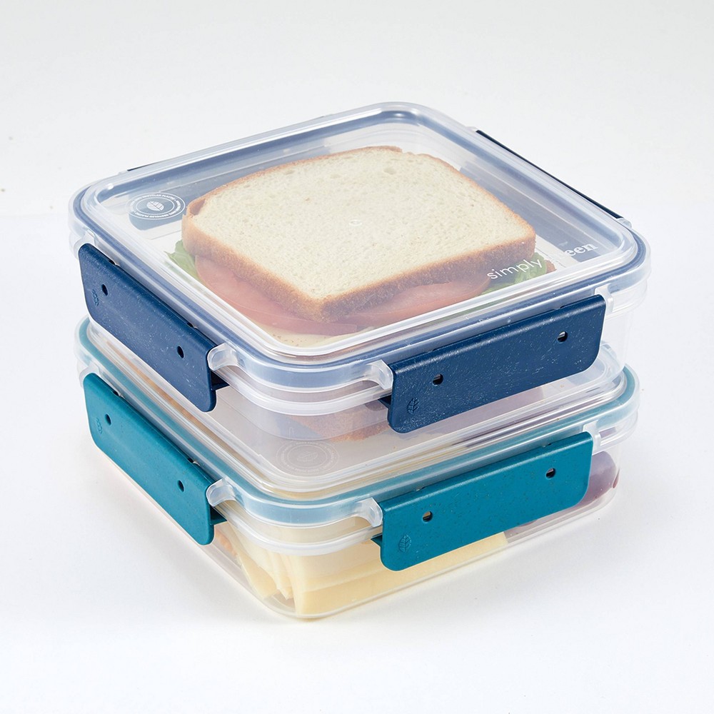 Simply Green Eco Click Sandwich Food Storage Container Sets - 2pc
