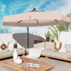 Tangkula 10FT Offset Hanging Umbrella Patio Cantilever Umbrella w/ Easy Tilt Adjustment - 3 of 4