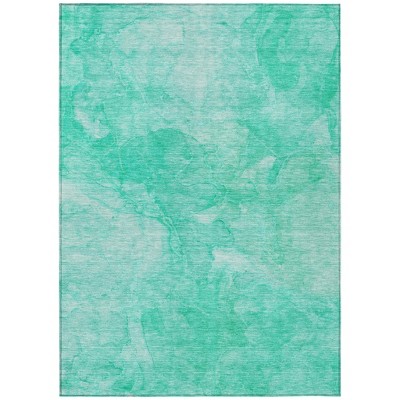 Teal Blue And Aqua Nautical Washable Indoor Outdoor Area Rug