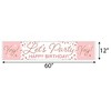 Big Dot of Happiness Pink Rose Gold Birthday - Happy Birthday Decorations Party Banner - 2 of 4