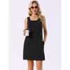 INSPIRE CHIC Women's Summer Scoop Neck Sleeveless Swing Shirt Sundress with Pockets - 3 of 4