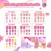 SAVILAND Kids Press On Nails for Girls 8-12 Years, 168PCS Colorful Short Square Fake Nails with Strong Adhesion - Christmas Gift Set. - 2 of 4