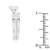 Slickblue Women’s Clear and Tanzanite Cubic Zirconia Bridal Ring Set – Rhodium Finish, Sizes 5-10 - 4 of 4