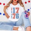 Simply Sage Market Women's Land Of The Free Retro Stars Short Sleeve Garment Dyed Tee - 2 of 2