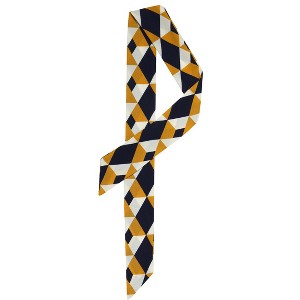 Allegra K Women Polka Dot Heart Print Stripes Skinny Double-Sided Neckerchief - 1 of 4