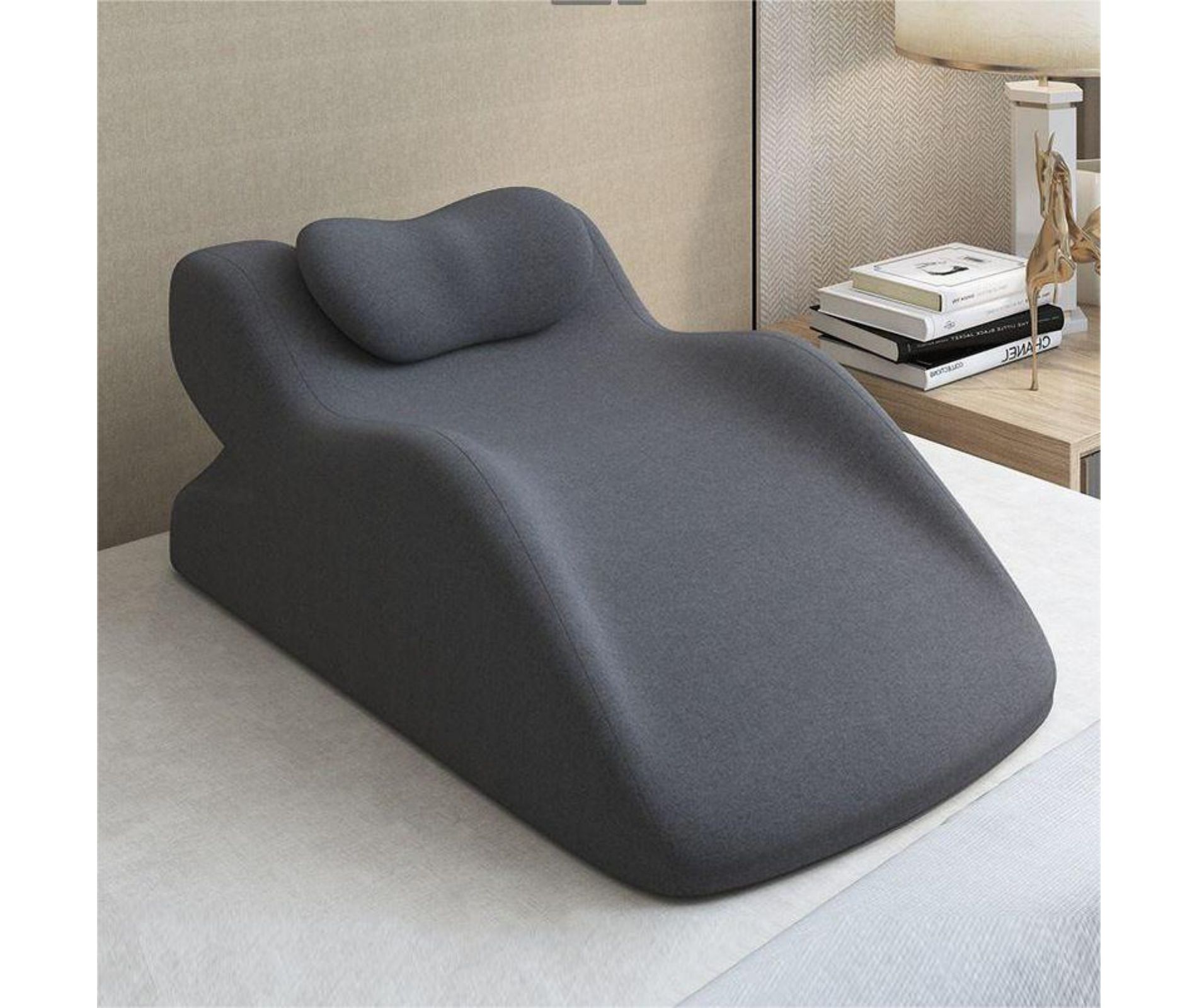 FONTOI Multi-Functional Bed Pillow Ergonomic Spinal Posture Support for Comfort and Relaxation Ideal for Reading and Resting Bedroom, 14.1"*9"*23.6"