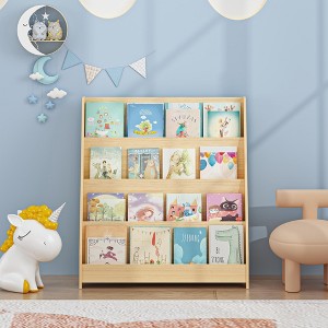 CAVINAS 4-Tier Kids Bookshelf with Open Shelf Design,Book Shelf Organizer for Children's Books and Toys Display,Modern Book Shelves for Bedroom - 1 of 4