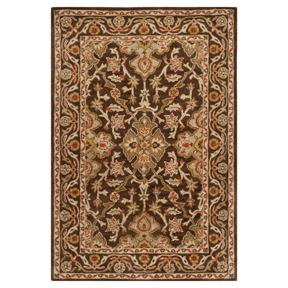 4'x6' Abstract Tufted Area Rug Brown - Safavieh