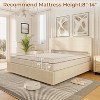 Bed Frame with Tall Tufted Wingback Headboard, Velvet Upholstered Platform Bed with 4 Storage Drawers, No Box Spring Needed - 4 of 4