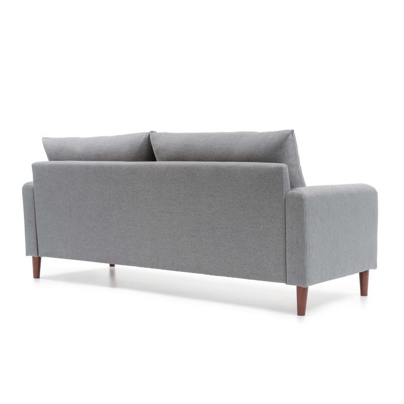 Mae Mid-Century Modern Curved Arm Sofa with Solid Wood Legs Light Gray - Mellow, 3 of 9
