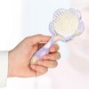 Unique Bargains Women's Cushion Hair Brush for Curly Straight Thin Thick Hair 1 Pc Dark Purple - 4 of 4