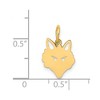 Black Bow Jewelry 14k Yellow Gold Polished Fox Head Charm or Pendant - 3 of 4