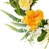 Northlight Hydrangea and Rose Artificial Floral Twig Wreath - Orange - 16" - 4 of 4