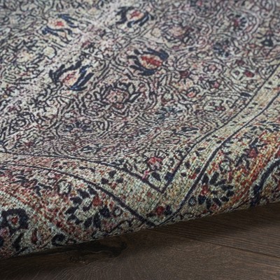 Emerald Vintage Flatwoven 5' x 7' Synthetic Easy Care Rug