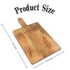 SEVOBAL Serving Platters Handmade Teak Wood Cheese and Bread Board with Natural Symmetry Modern Design for Cakes, Appetizers, Brown, 10.5"*19.5"*0.7" - 3 of 4