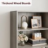 71.4" Tall Bookcases and Bookshelves, Farmhouse Bookshelf, Industrial Large Bookcase with Doors and Open Shelves - 4 of 4