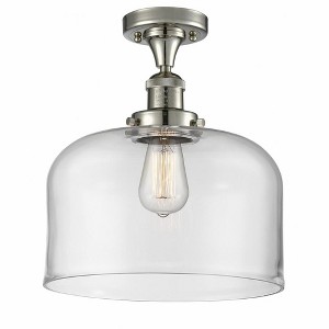 Bell - 1 Light Semi-Flush Mount In Industrial Style-12 Inches Tall and 12 Inches Wide - 1 of 1