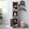 Dcolora Bathroom Storage Cabinet, Farmhouse Storage Cabinet with Adjustable Shelves & Drawer - 4 of 4