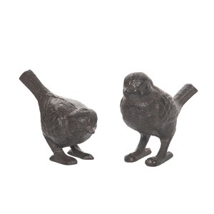 Transpac Iron Brown Standing Bird Set of 2 Everyday Home Decorations - 1 of 1