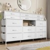 Dresser for Bedroom with 14 Drawers, 55" W Dresser with Side Pocket, Fabric Dressers & Chests of Drawers with Shelves - 2 of 4